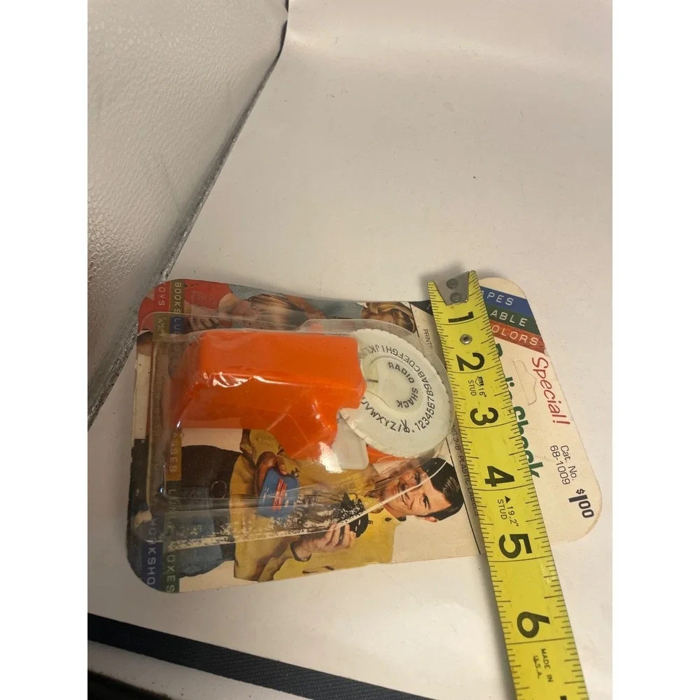 Dymo Radio Shack MINI LABEL MAKER  #68-1020 USA Vintage Orange NIB NOS